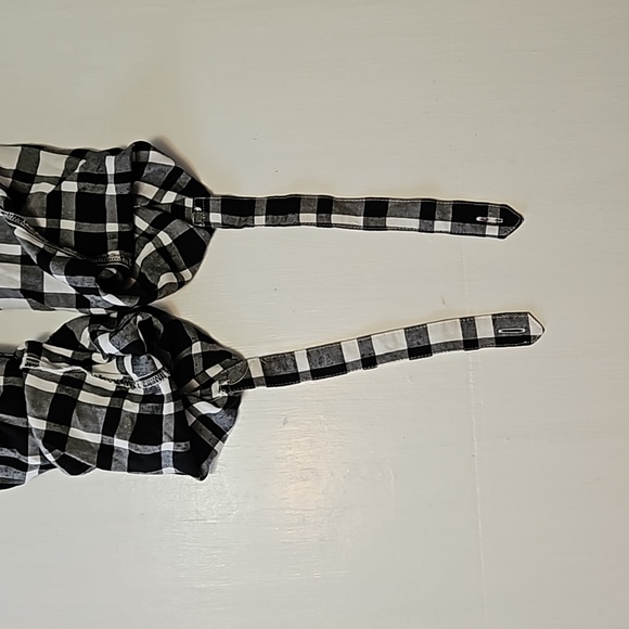 Thread & Supply black and white plaid long sleeve Top women's size la… - Picture 11 of 11